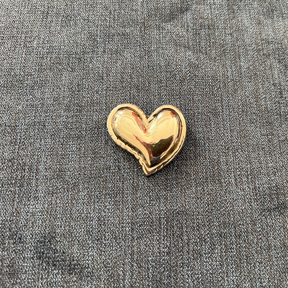 Sterling heart pin